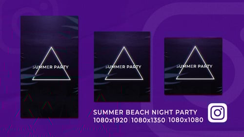 Tropical Summer Beach Night Party Instagram Reel