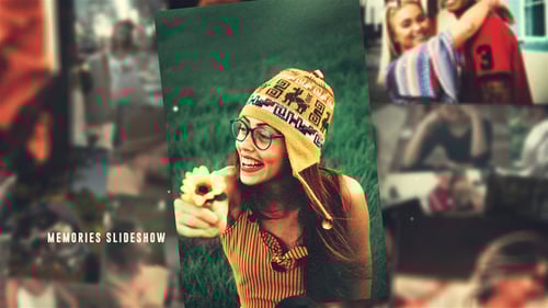 Dynamic Photo Slideshow with Cinematic Light Leaks