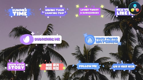 Lower Thirds And Subscribers for DaVinci Resolve