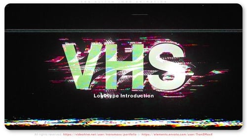 Animación del logotipo de VHS Glitch