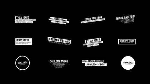 Modern Minimalist Lower Thirds with Smooth Text Animations