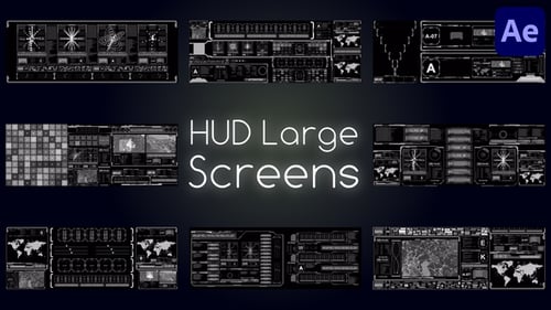 HUD Large Screens for After Effects
