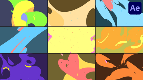 Colorful Fluid Paint Splash Seamless Transitions