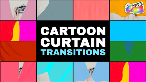 Transiciones de cortinas con dibujos animados | FCPX