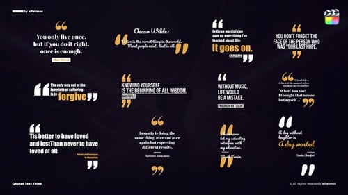Quotes Text Titles | FCPX