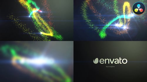 Dynamic Particle Logo Reveal with Colorful Trails