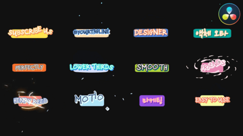 Cartoon Liquid Lower Thirds for DaVinci Resolve