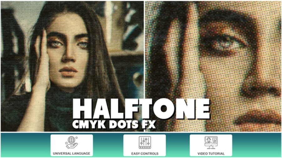 Cover for Halftone CMYK Dots FX