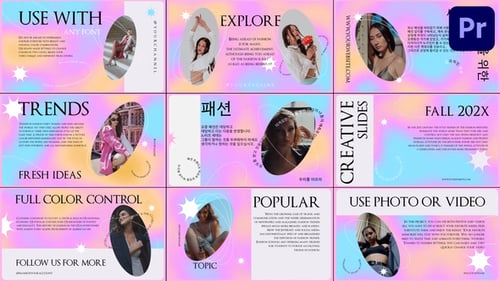 Holographic Gradient Fashion Slides for Modern Presentations