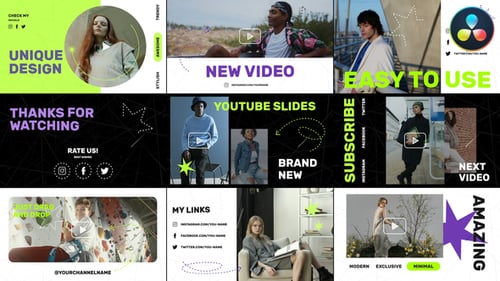 Youtube Slides for DaVinci Resolve