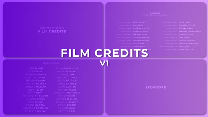Credits Editable Video Templates - Envato