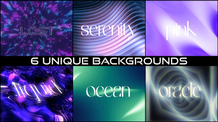 6 Unique Backgrounds, Titles ft. backgrounds & background abstract loop ...