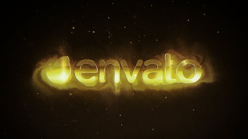 Sparkling Gold Particles Logo Reveal Opener