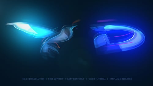 Abstract Glowing Logo Intro Reveal