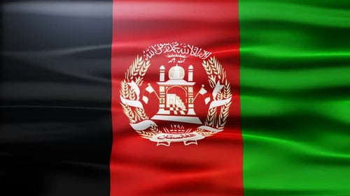 Realistic Waving Afghanistan National Flag Loop