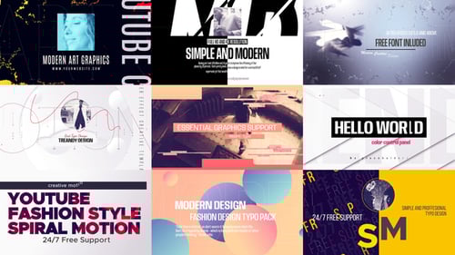 Dynamic Modern Typography with Motion Graphics Transitions