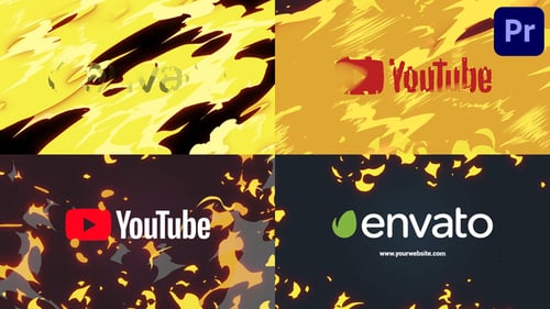 Abridor de logotipos de Cartoon Fire para Premiere Pro
