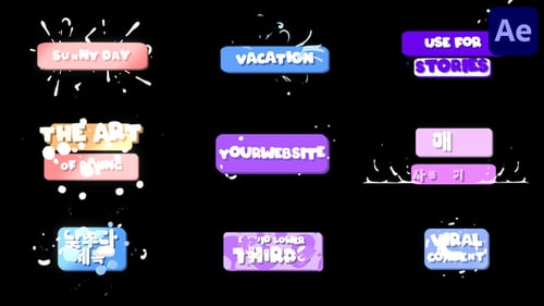 Dynamic Liquid Motion Animated Lower Thirds for Video Projects