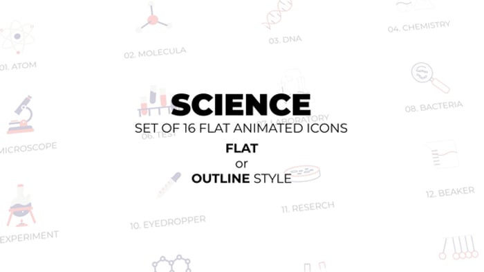 Animated Science Icons Pack for Educational Explainer Videos, Elements ...