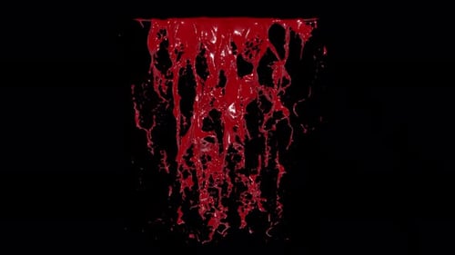 Dynamic Red Paint Splash Drip Transition