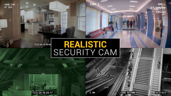 Realistic Surveillance Camera Effect with Dynamic Glitch Overlays ...