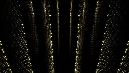 Animated Abstract Golden Particle Tunnel Background