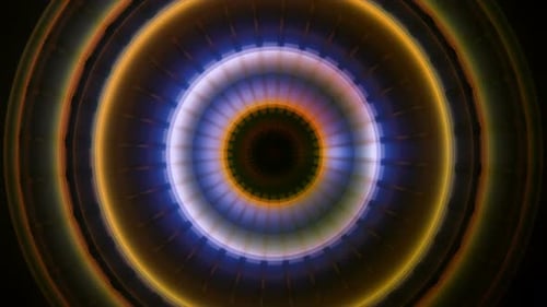 Abstract Glowing Circular Tunnel Background Loop