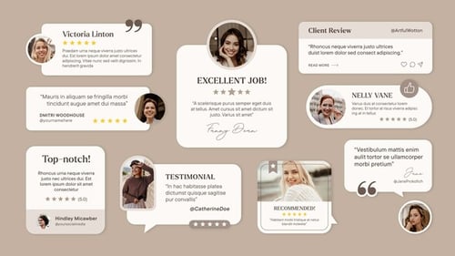 Modern Social Proof Testimonial Cards