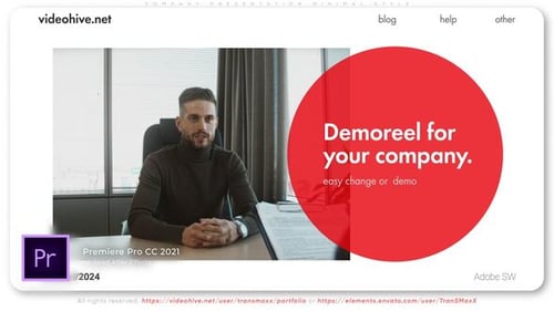 Estilo minimalista de apresentação da empresa