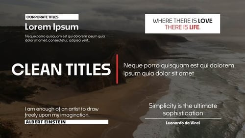 Clean Modern Typography Titles and Dynamic Text Reveals