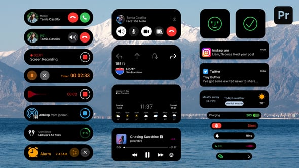 Phone UI Interface Pack, Elements ft. iphone call & youtube end screen ...