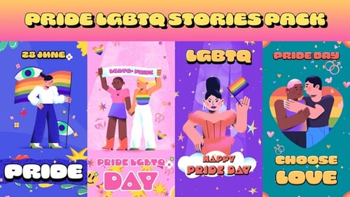 Animated Pride LGBTQ+ Social Media Stories Pack