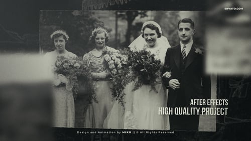 Vintage Family Photo Slideshow with Cinematic Transitions