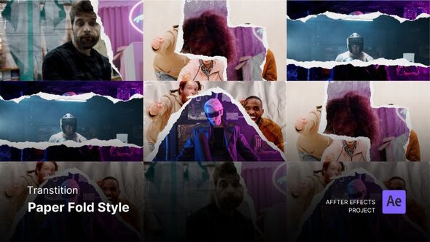 Dynamic Paper Fold Transition Reveal Effect, Elements ft. paper ...