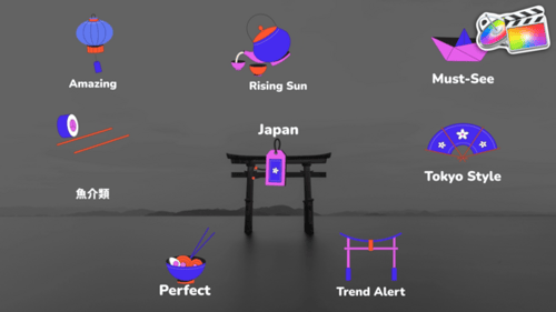 Japan Style Icons And Titles for FCPX