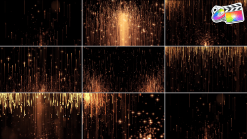 Elegant Gold Particle Light Stream Backgrounds