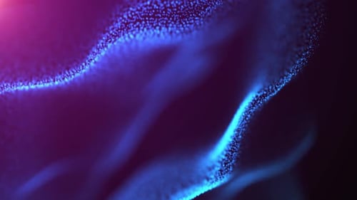 Abstract Blue Particle Wave Flow Loop Background