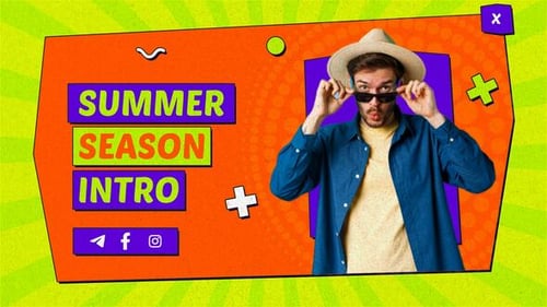 Dynamic Pop-Art Summer Season Intro with Bold Text