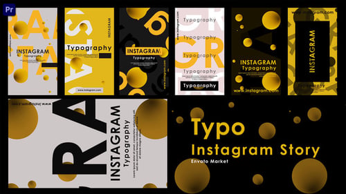 Typographic Instagram Stories