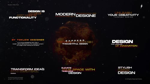 Dynamic Modern Text Reveal Titles Pack