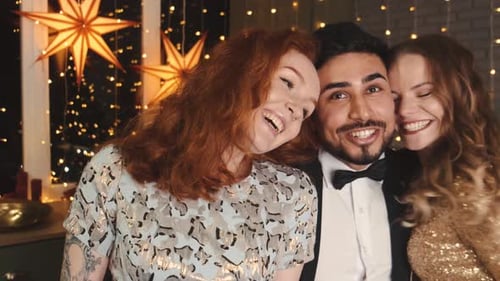 Friends Celebrating a Birthday Party Together