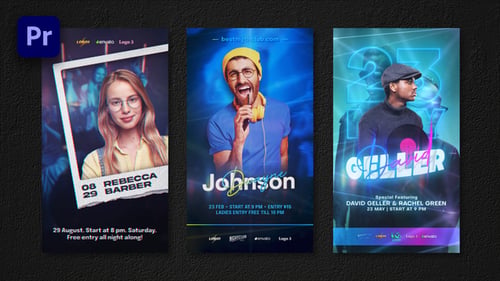 Instagram Reels Event Party Flyers. Part 6 | Premiere Pro