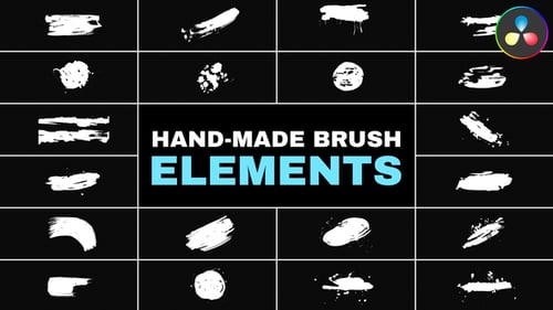 Hand Made Brush Elements for DaVinci Resolve