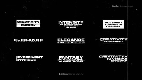 Dynamic Kinetic Text Animation with Retro Film Grain Effects