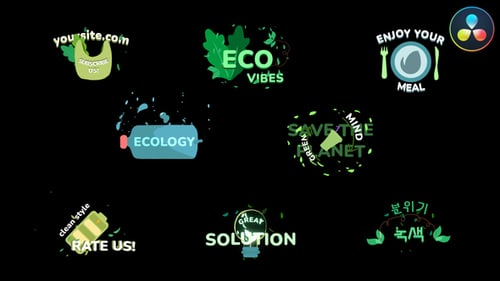 Ecology Titles for DaVinci Resolve