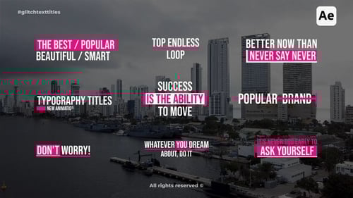 Titres de texte Glitch | AE