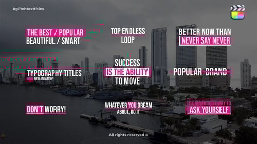 Dynamic Glitch Text Titles for Modern Videos