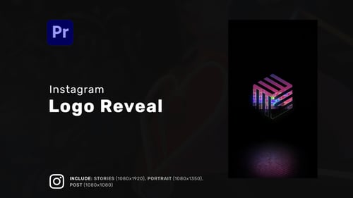 Carrete vertical con diseño de logotipo para Premiere Pro