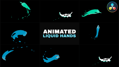 Animated Liquid Hand Gesture Effects