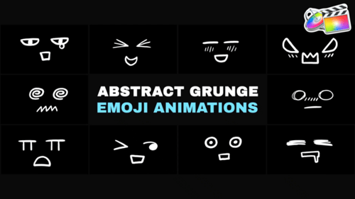 Abstract Grunge Scribble Emoji Animations | FCPX